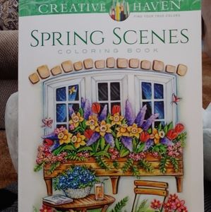Creative Haven "Spring Scenes" Color Book